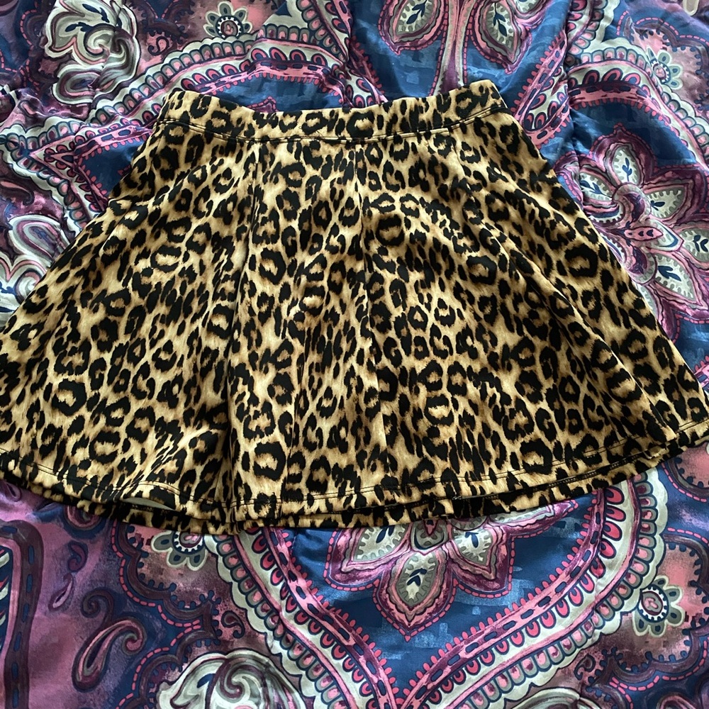 Cheetah print skirt